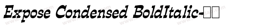 Expose Condensed BoldItalic字体转换